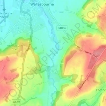 Mapa topográfico Walton, altitude, relevo