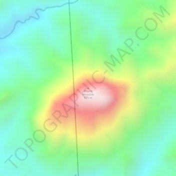 Mapa topográfico Mount Mayapay, altitude, relevo