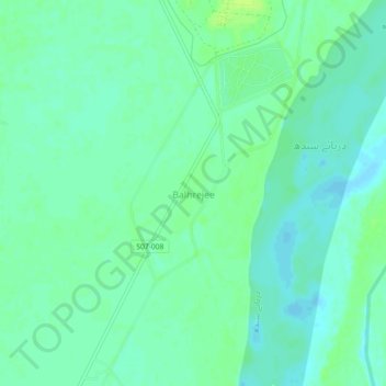 Mapa topográfico Balhrejee, altitude, relevo