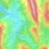 Mapa topográfico Sauzet, altitude, relevo