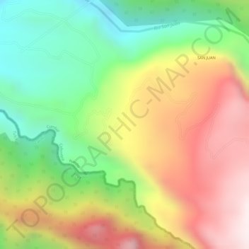 Mapa topográfico Mayasquer, altitude, relevo