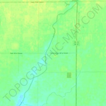 Mapa topográfico Aroma, altitude, relevo