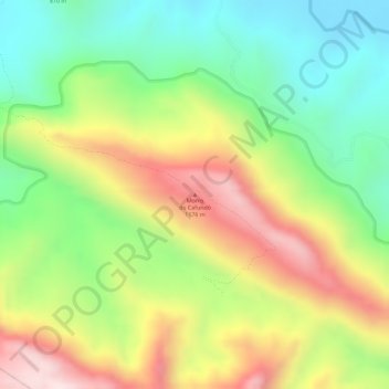 Mapa topográfico Morro do Cafundó, altitude, relevo