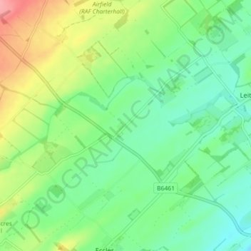 Mapa topográfico Springwells, altitude, relevo
