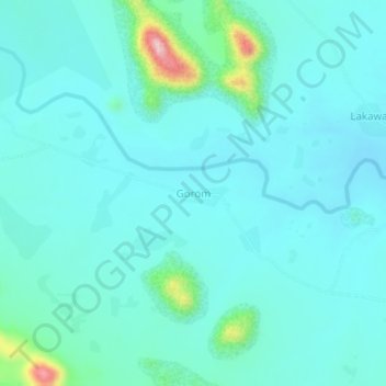 Mapa topográfico Gorom, altitude, relevo