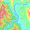 Mapa topográfico Foz de Alge, altitude, relevo