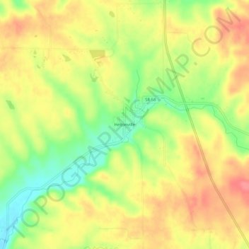 Mapa topográfico Heltonville, altitude, relevo