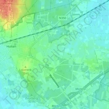 Mapa topográfico Look, altitude, relevo