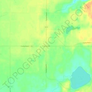 Mapa topográfico Pine Center, altitude, relevo
