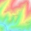 Mapa topográfico Huanchay Pangora, altitude, relevo