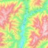 Mapa topográfico چترال, altitude, relevo