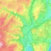 Mapa topográfico Brignais, altitude, relevo