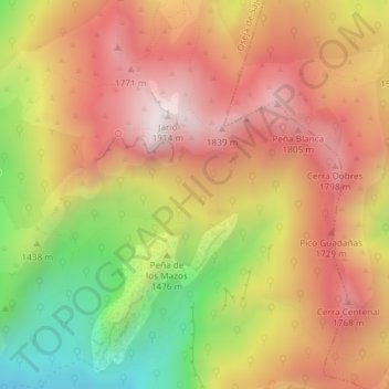 Mapa topográfico Samao, altitude, relevo