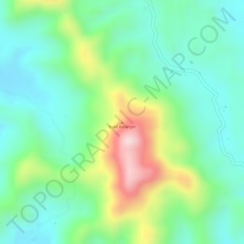 Mapa topográfico Bukit Barangin, altitude, relevo