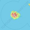 Mapa topográfico La Gomera, altitude, relevo