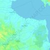 Mapa topográfico Muara Sabak Barat, altitude, relevo