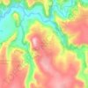 Mapa topográfico Ha Ratau (Ha Theko), altitude, relevo