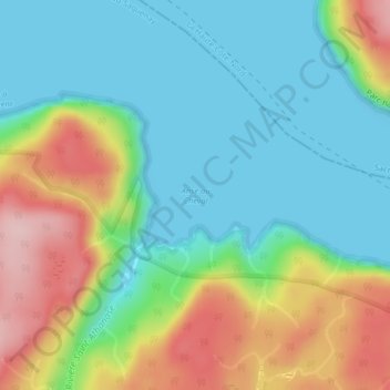 Mapa topográfico Anse au Cheval, altitude, relevo