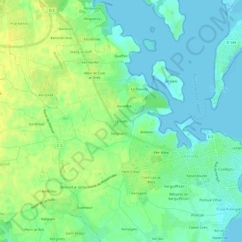 Mapa topográfico Le Suler, altitude, relevo