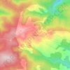 Mapa topográfico Foncebadón, altitude, relevo