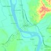 Mapa topográfico Tumauini, altitude, relevo