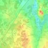 Mapa topográfico Les Bioux, altitude, relevo