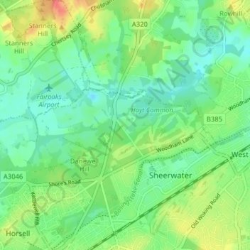 Mapa topográfico Durnford Farm, altitude, relevo