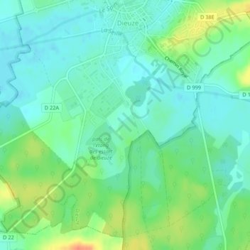 Mapa topográfico Chemin de Gelucourt, altitude, relevo