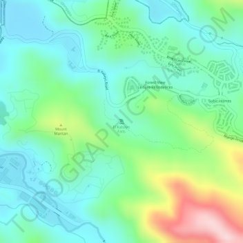 Mapa topográfico El Kabayo Falls, altitude, relevo