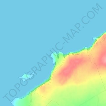 Mapa topográfico Dunlicky Point, altitude, relevo
