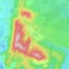 Mapa topográfico Les Cayrades, altitude, relevo