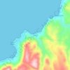 Mapa topográfico Coloso, altitude, relevo