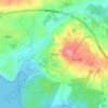 Mapa topográfico Rønde, altitude, relevo