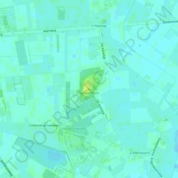 Mapa topográfico Collendoorn, altitude, relevo