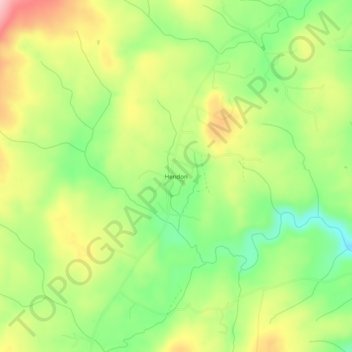 Mapa topográfico Hendon, altitude, relevo
