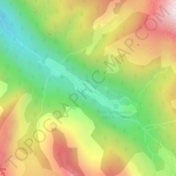 Mapa topográfico Pont de la Serre, altitude, relevo