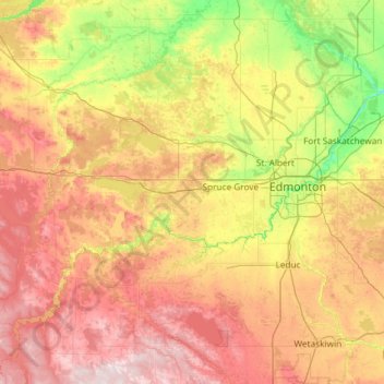 Mapa topográfico Spring Lake (village), altitude, relevo