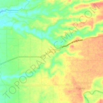 Mapa topográfico Libo-o, altitude, relevo
