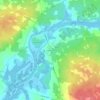 Mapa topográfico Coles Island, altitude, relevo