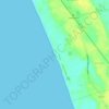 Mapa topográfico Arossim Beach, altitude, relevo