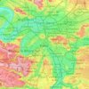 Mapa topográfico Parigi, altitude, relevo