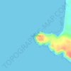 Mapa topográfico Cape Finnis, altitude, relevo