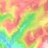 Mapa topográfico Covela, altitude, relevo