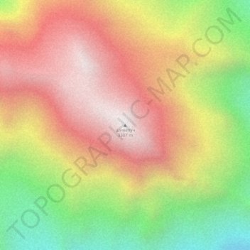 Mapa topográfico Schiwelutsch, altitude, relevo