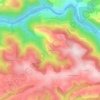 Mapa topográfico La Contie, altitude, relevo