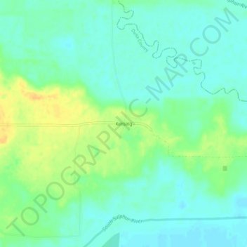 Mapa topográfico Kensing, altitude, relevo