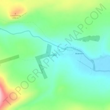 Mapa topográfico Braeval, altitude, relevo