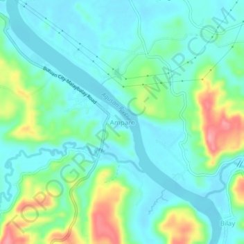 Mapa topográfico Amparo, altitude, relevo