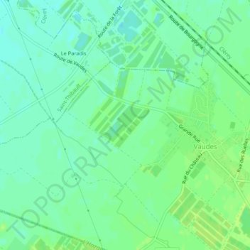 Mapa topográfico Champon, altitude, relevo