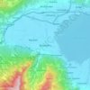 Mapa topográfico Banyubiru, altitude, relevo